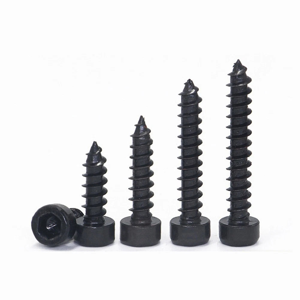 32pcs 25mm Hex Cap Head Self Tapping Screws Carbon Steel (Tools)