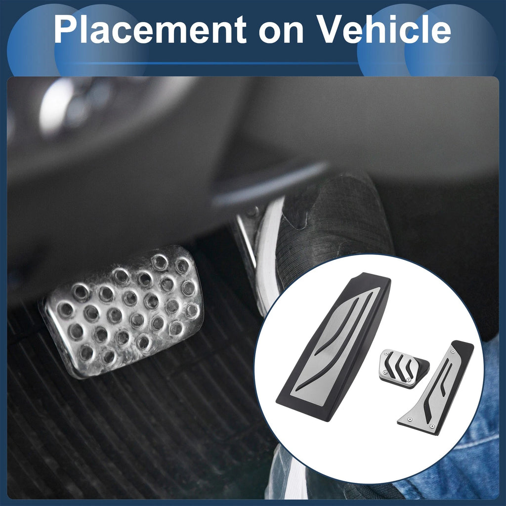 3 Pcs Automatic Foot Accelerator Pedal Covers for BMW 5 Series E60 (2004–2010)