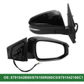Right Side Door Mirror Replacement for Toyota RAV4 Manual Folding Gloss Black (2013–2018)