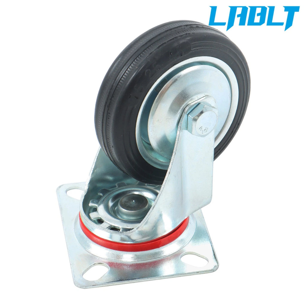 12PCS 3" Swivel Caster Wheels for (Rubber Base, No Brake)