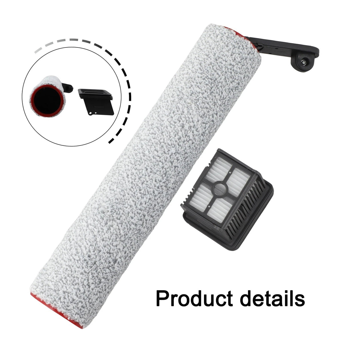 Set of 2 Replacement Filter Roller Brushes for H12 Pro Wet and Dry Vacuum