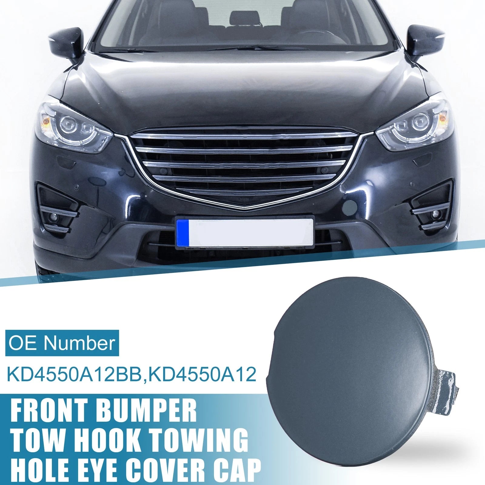 Front Bumper Tow Hook Eye Cover Hole for Mazda CX-5 (2013–2016)