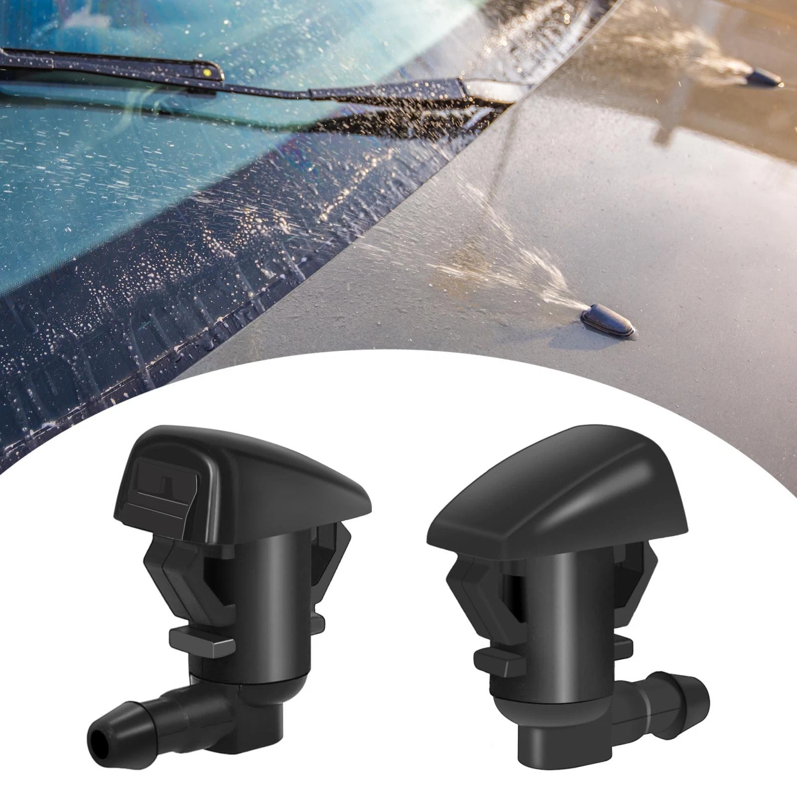 2pcs Front Windshield Wiper Nozzles Jet for Ford Focus (2008–2011)