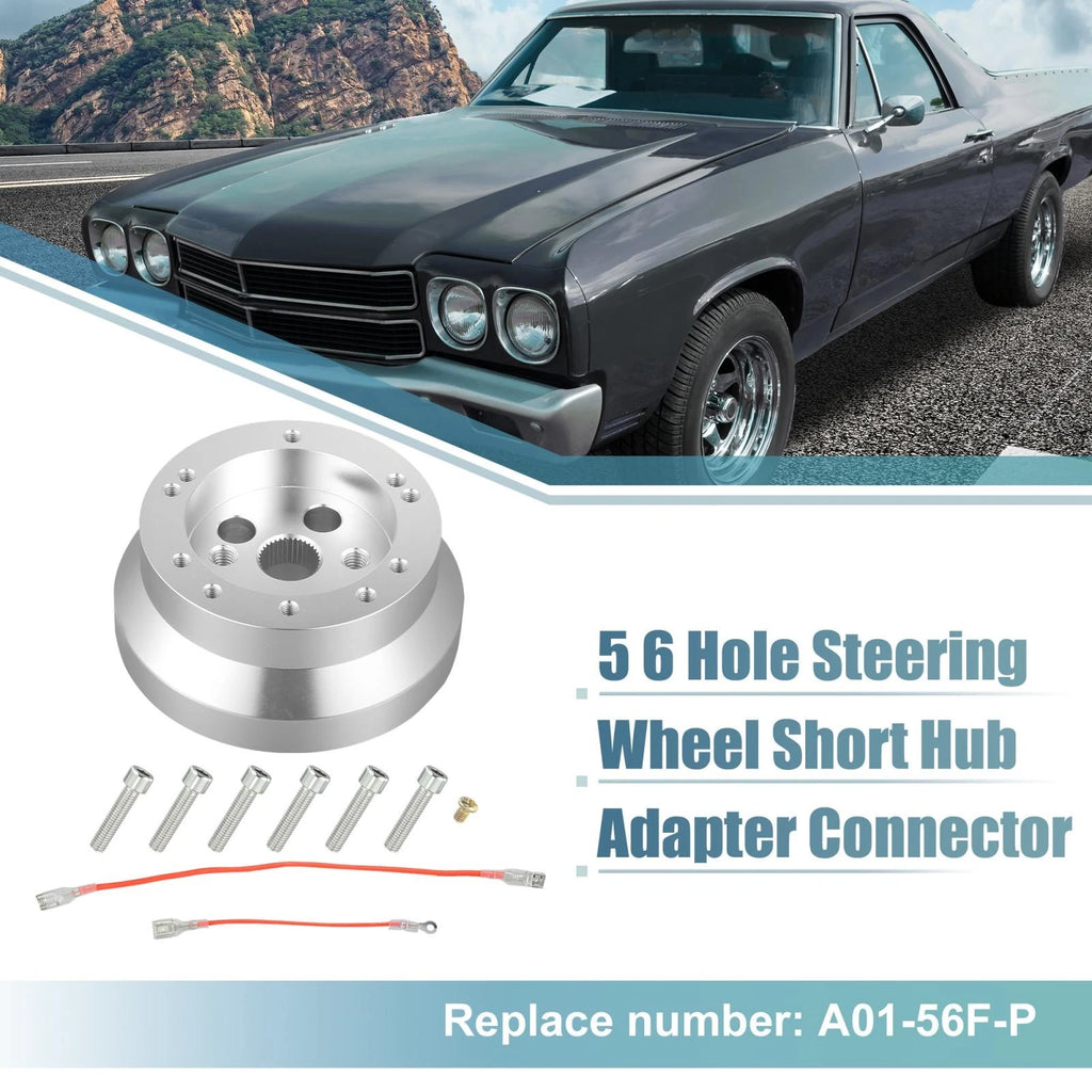 Steering Wheel Short Hub Adapter 6 Hole for GM Chevy T Columns (1934–1969)