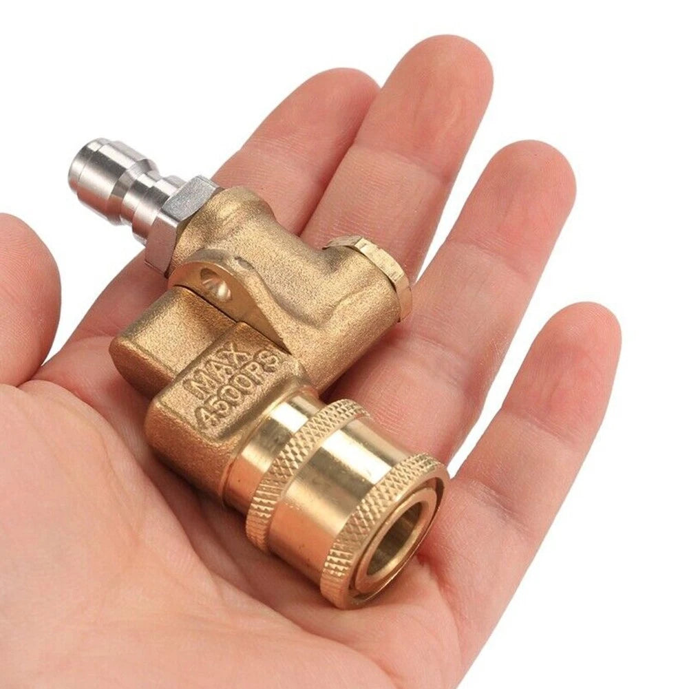 Connecting-Pivoting Coupler for Pressure Washer Spray Nozzle