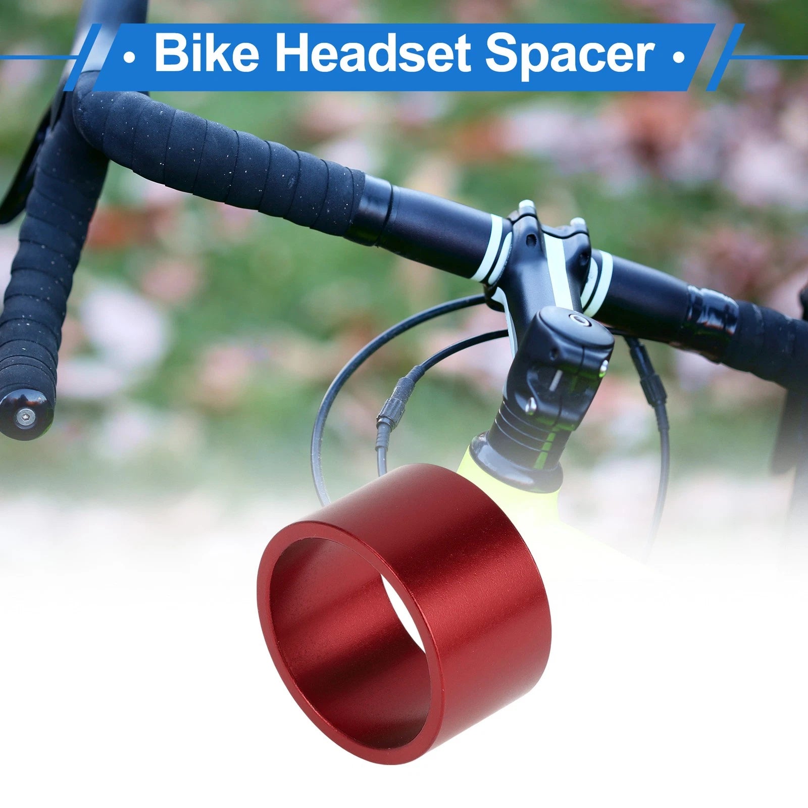 Bike Headset Spacer 20mm Front Fork Washer for 1-1/8" Stem Red (1-1/8")