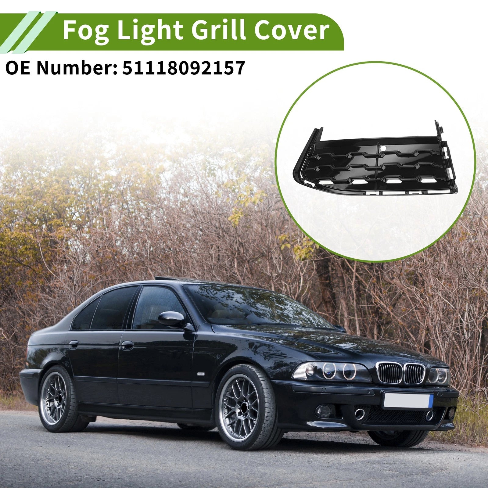 Front Left Fog Light Grill Replacement for BMW 7 Series (2015–2020)