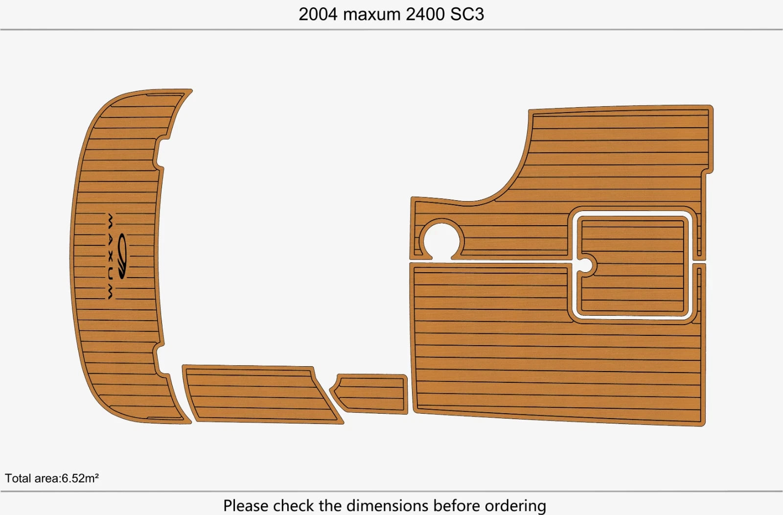EVA Teak Flooring Mat for Maxum 2400 SC3 (2004)