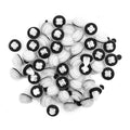 Fender Clips with Washers for Universal Cars (Plastic White/Black)