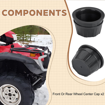 2X Wheel Center Cap for Honda Rincon 650 680 TRX650 TRX680 (2003–2014)