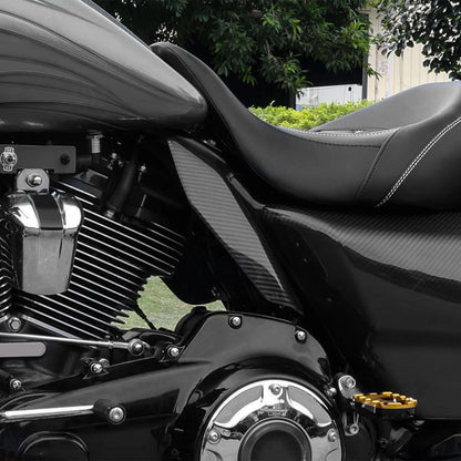 Carbon Fiber Matte Black Mid-Frame Air Deflector for Harley Touring (2009–2023)