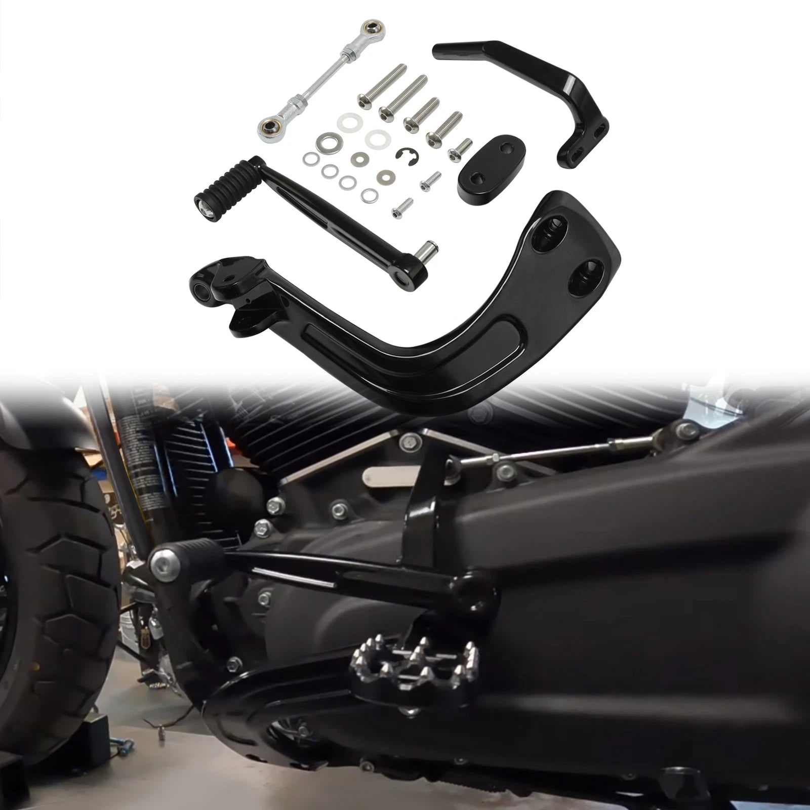 Mid Controls Shift Side Kit for Harley FXDRS Fat Bob FLSB Sport Glide (2018–2023)