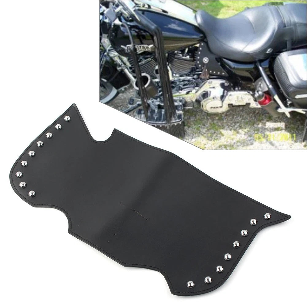 Black Heat Saddle Shield Deflectors for Harley Touring Softail Dyna