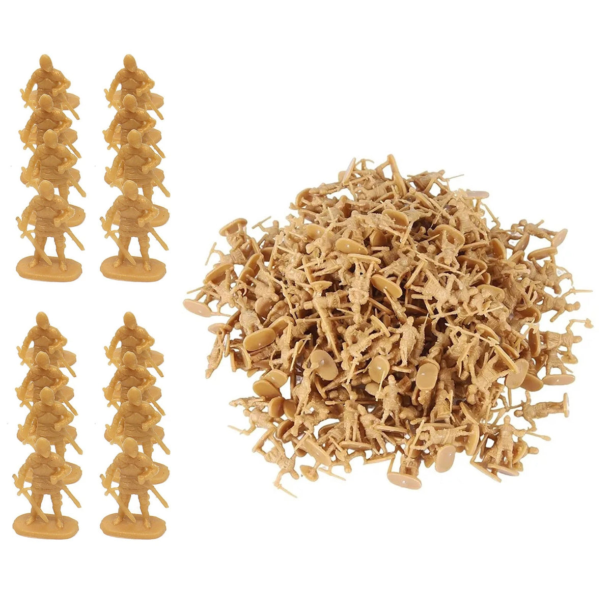 Medieval Army Soldier Toy Set for Ages 3+ - Drop-Resistant Plastic