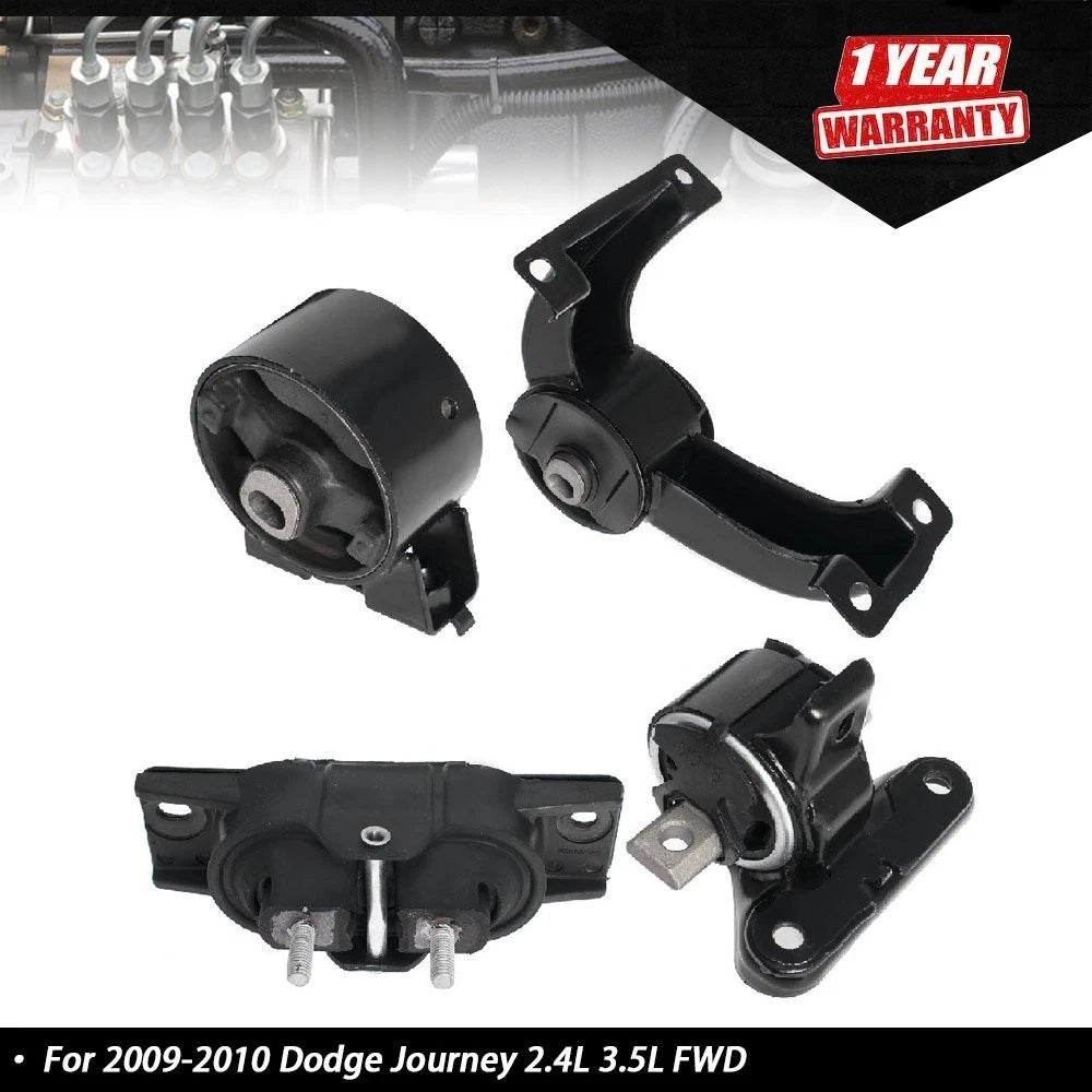 Engine & Transmission Mount Set of 4 for Dodge Journey (2009–2010) 2.4L/3.5L