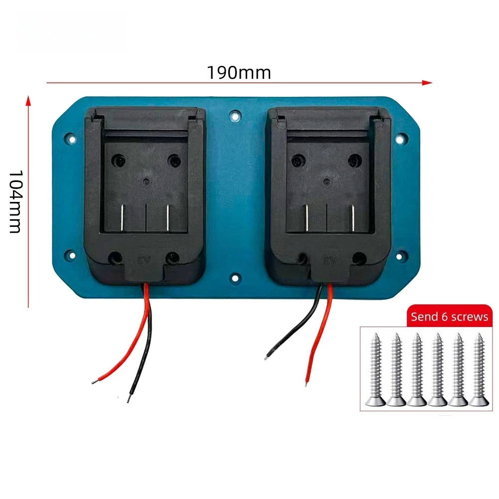 Dual Battery Wall Mount Holder Stand for Universal Use (Metal/Plastic)