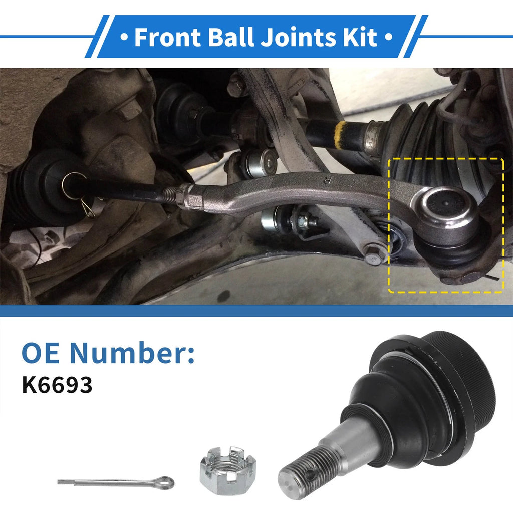 2 Pcs Front Lower Ball Joints Replacement for Chevrolet Silverado 1500 HD (2001–2003)