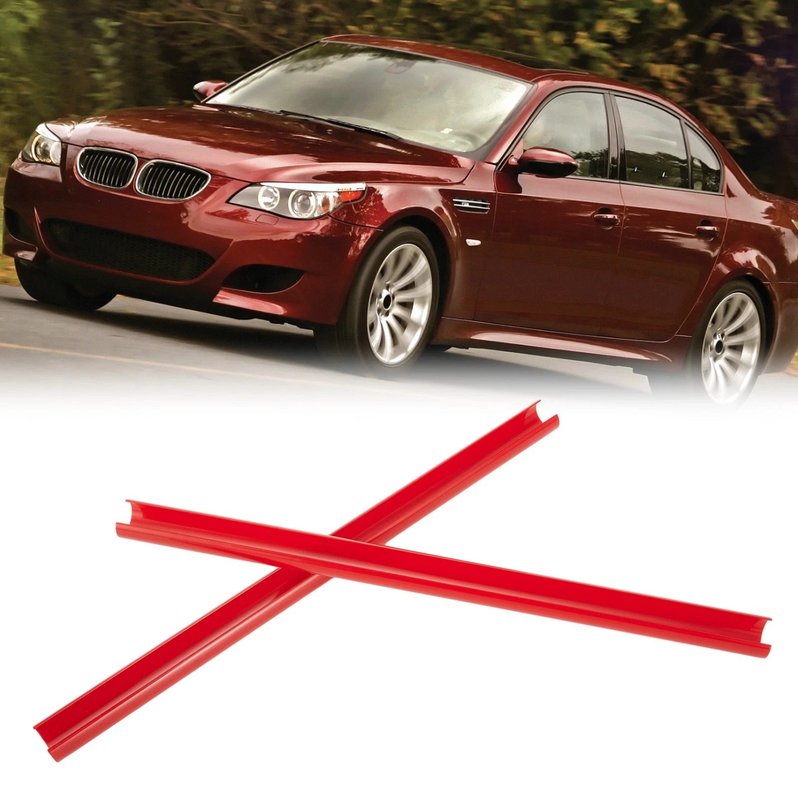 2X Grill Bar V Brace Set for BMW E60 E65 E66 (2003–2010)