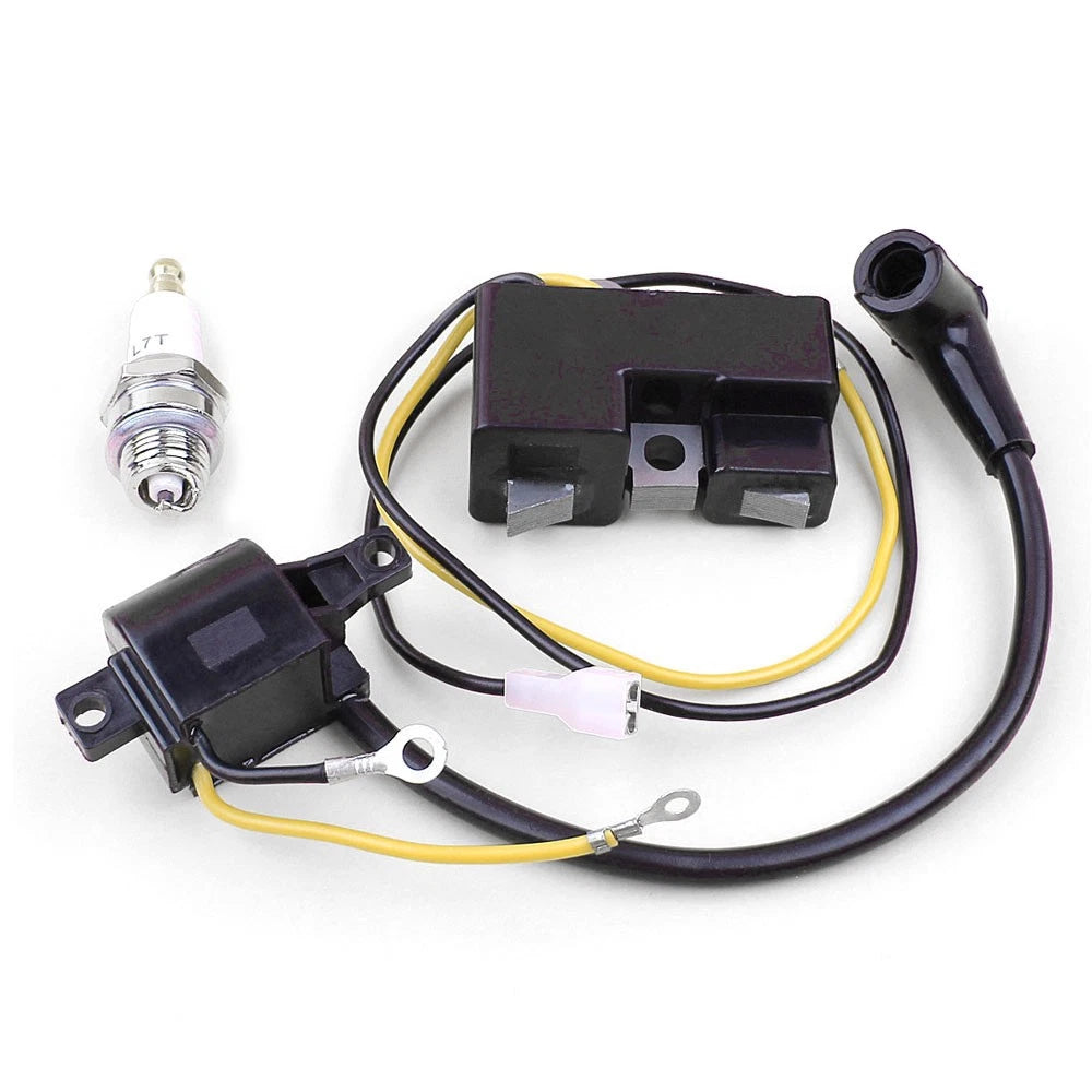 Ignition Coil & Spark Plug Kit for Husqvarna 61 66 162 266 (Old Model)