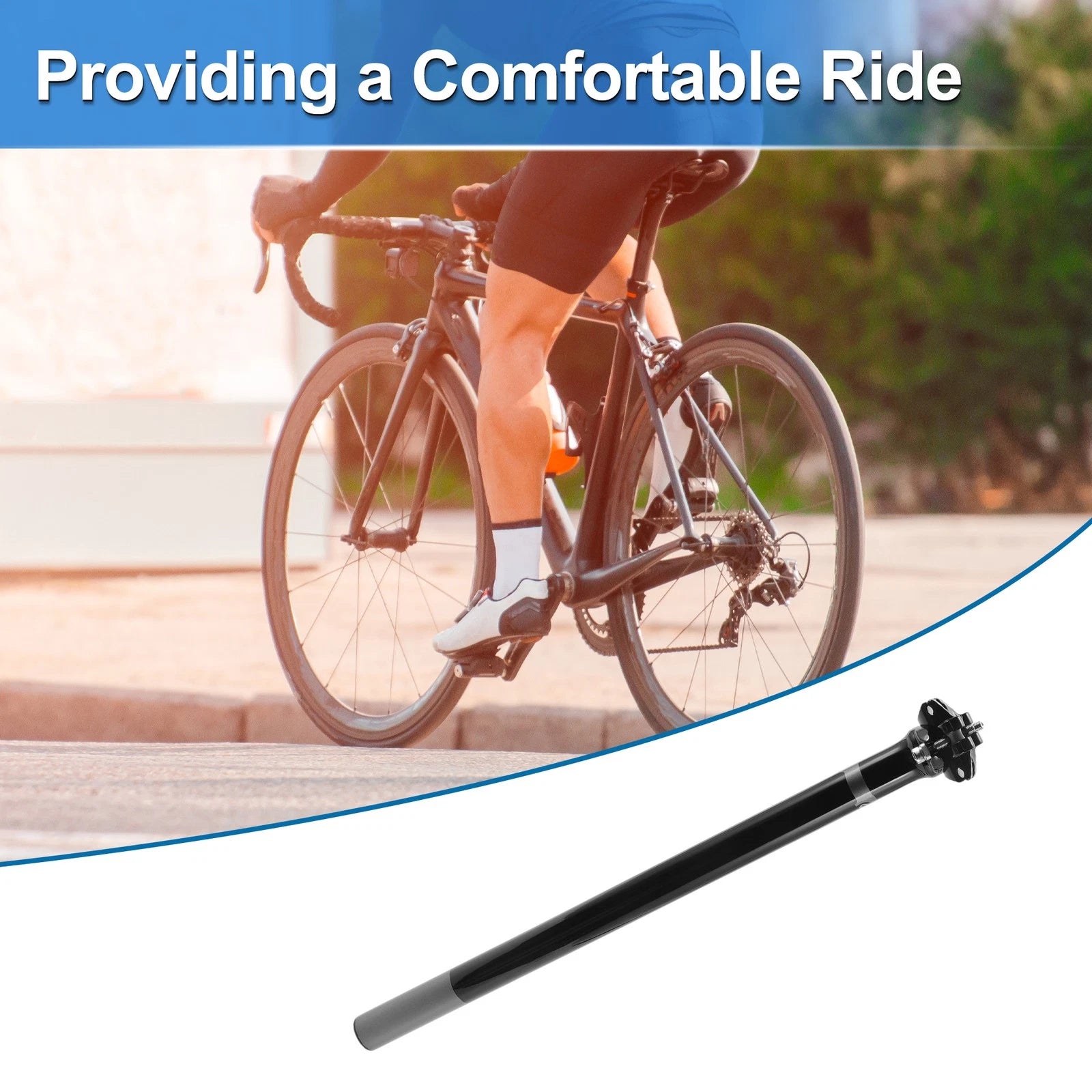 Bike Seat Posts 27.2mmx450mm Adjustable for Carbon Fiber Saddle Angle
