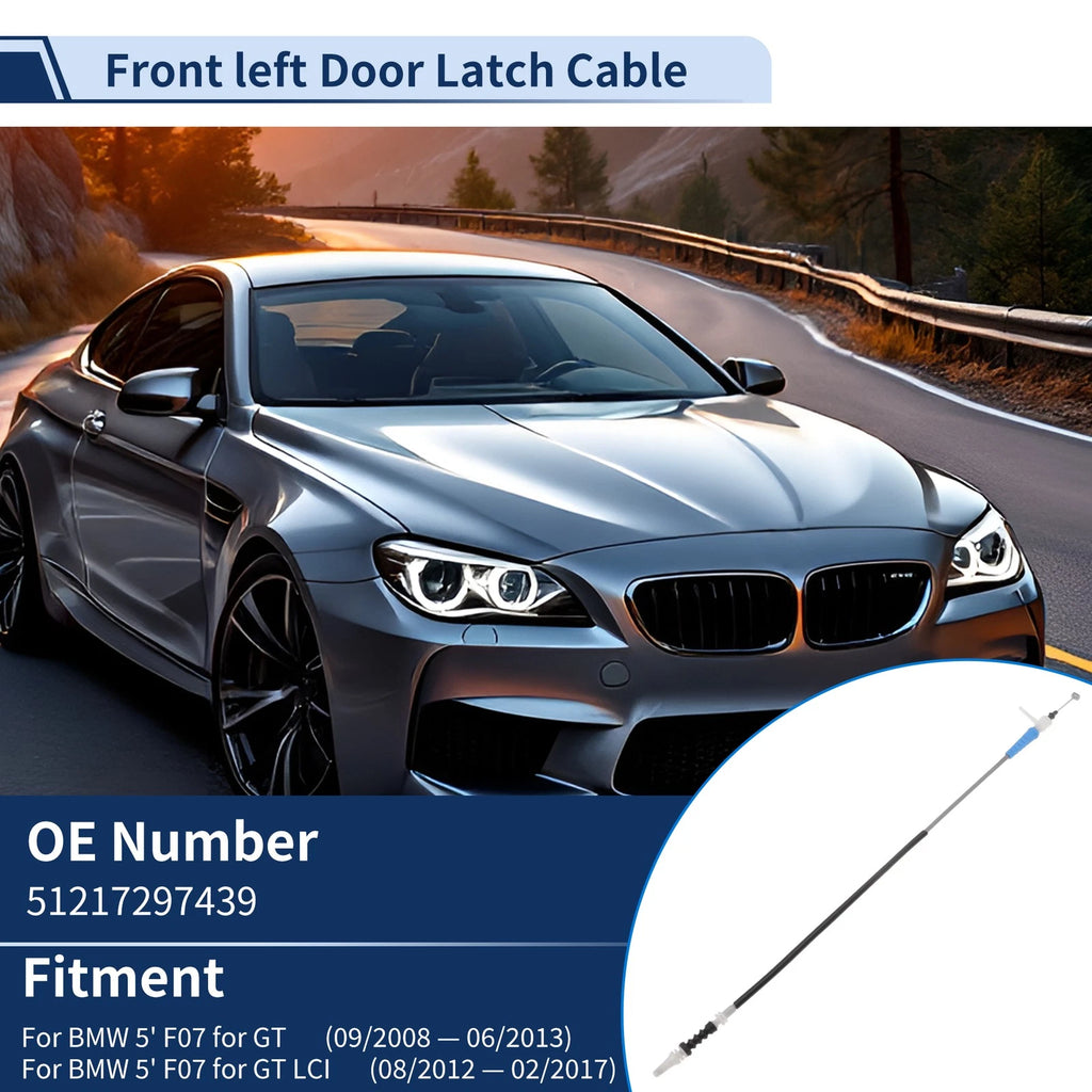 Door Latch Cable Replacement for BMW 5 Series F07 GT Front Left (2009–2013)