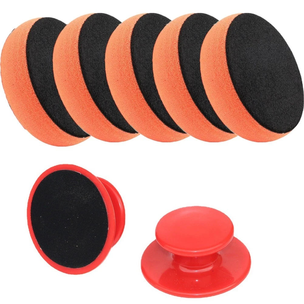 5X Car Wax Applicator Sponges with Handles for Polishing and Buffing