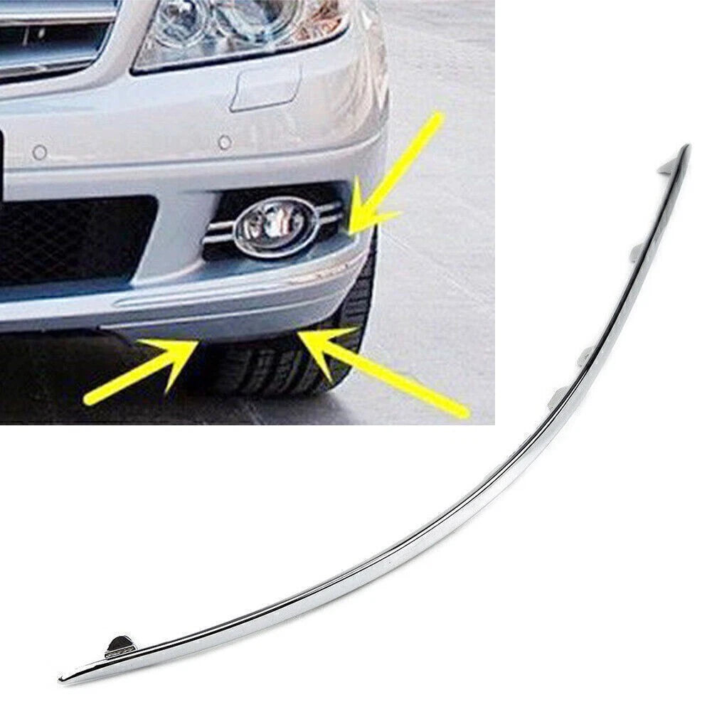 Front Right Bumper Cover for Mercedes C-Class W204 (2007–2010) Chrome