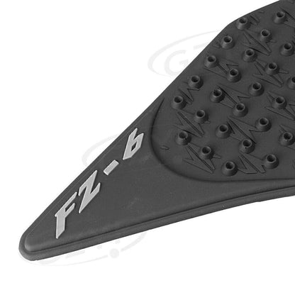 Tank Traction Side Pad Decals for Yamaha FZ-6 (2006–2010) Black