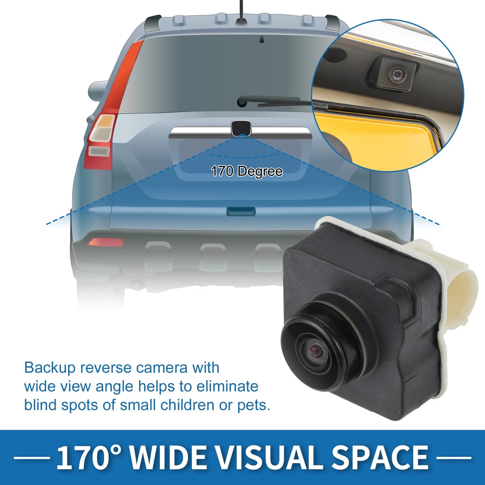 Rear View Camera for Jeep Compass (2017–2021) 04672771AC/04672771AA