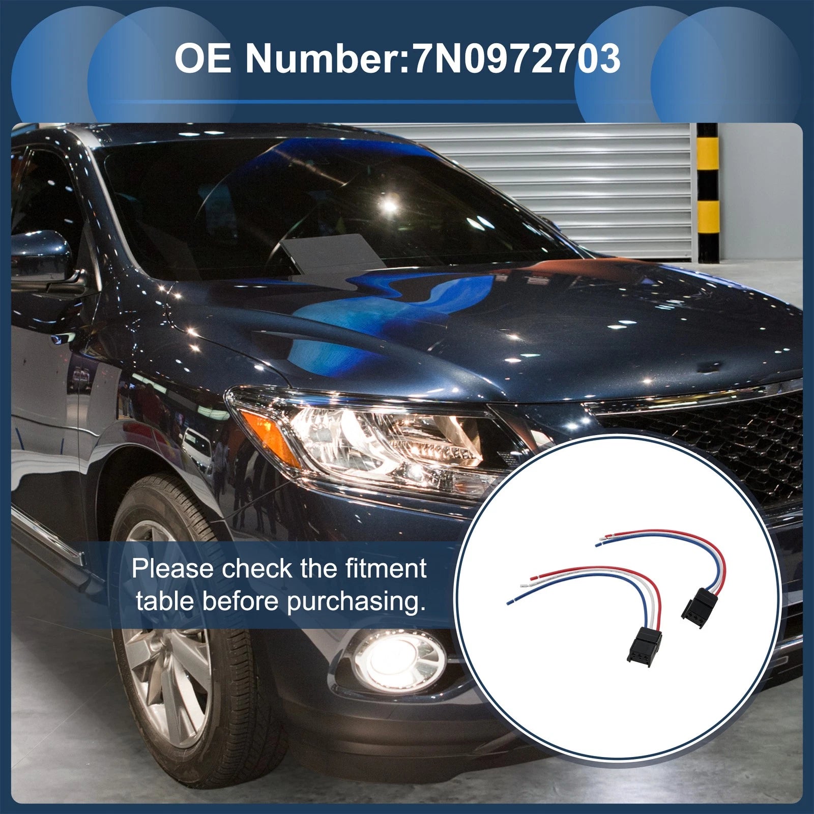 Headlight Wiring Harness Assembly Replacement for Volkswagen Golf (2015–2021)