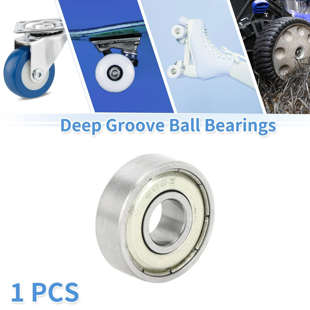 608ZZ Deep Groove Ball Bearing for Scooter Skateboard Wheel (1 Pc)