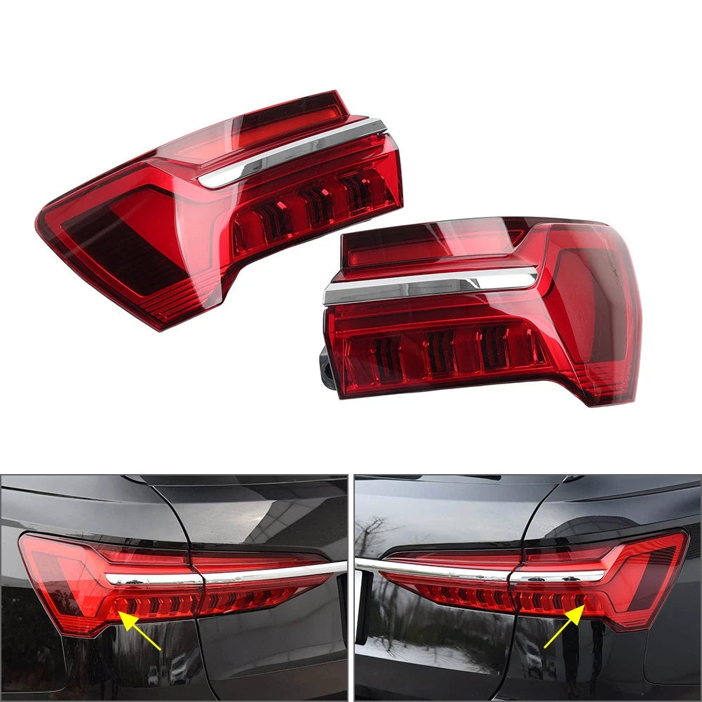 1 Pair Outer Tail Light Unit Brake Lamp for Audi A6 C8 (2019–2023)