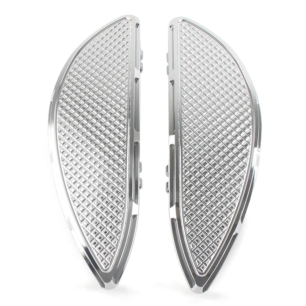 2X Driver Floorboards for Harley Road Electra Glide Classic FLHTC FLHTCU (–) Chrome