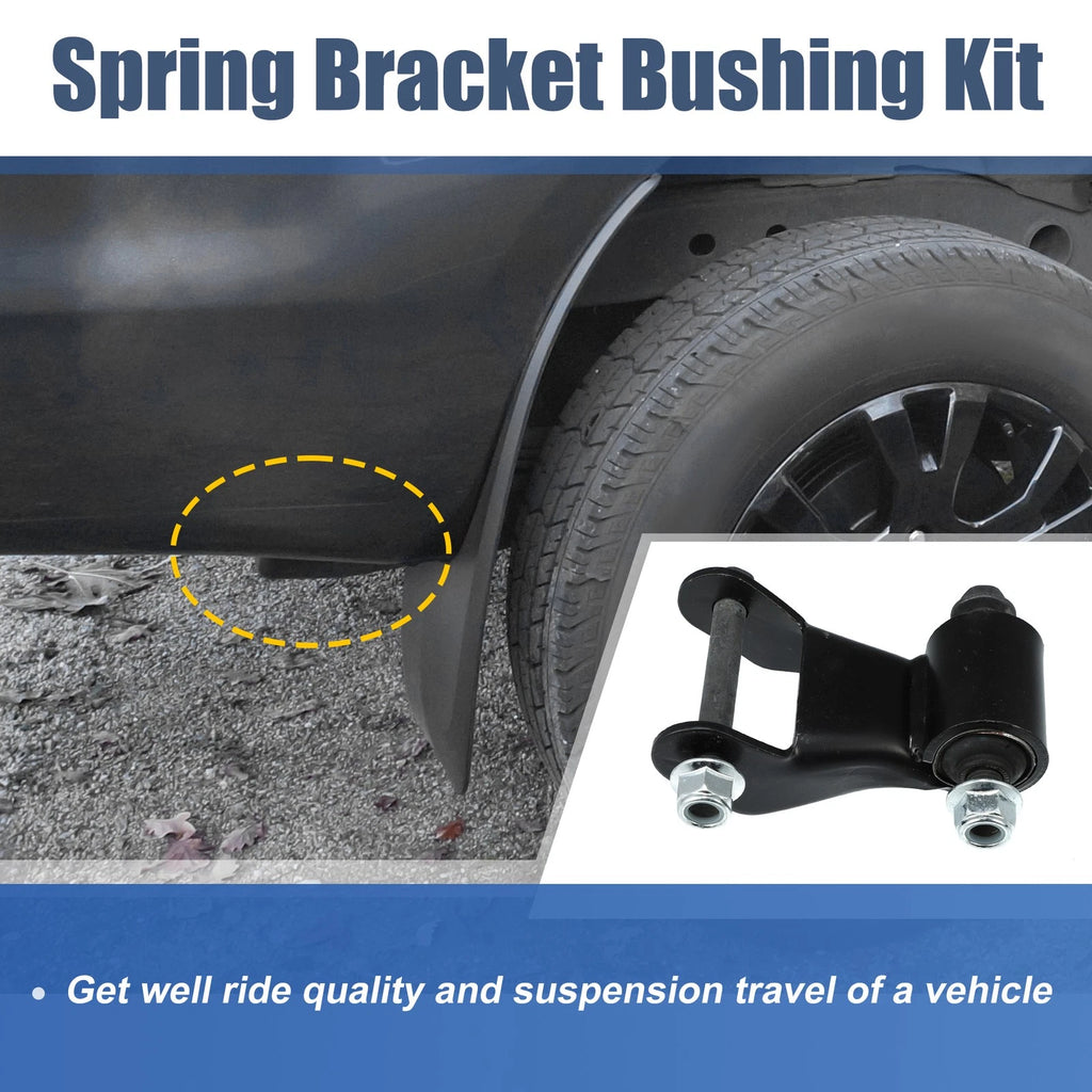 Rear Leaf Spring Shackle Kit Pair for GMC Sierra Chevy Silverado (2000–2018)