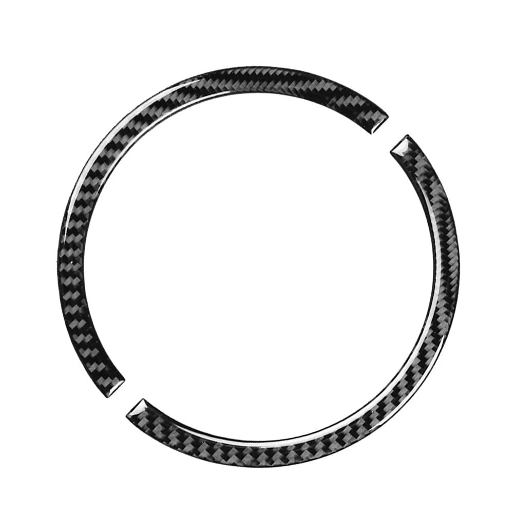Interior Door Handle Ring Trim Cover for Fiat 500 (2012–2015) - Black Carbon Fiber