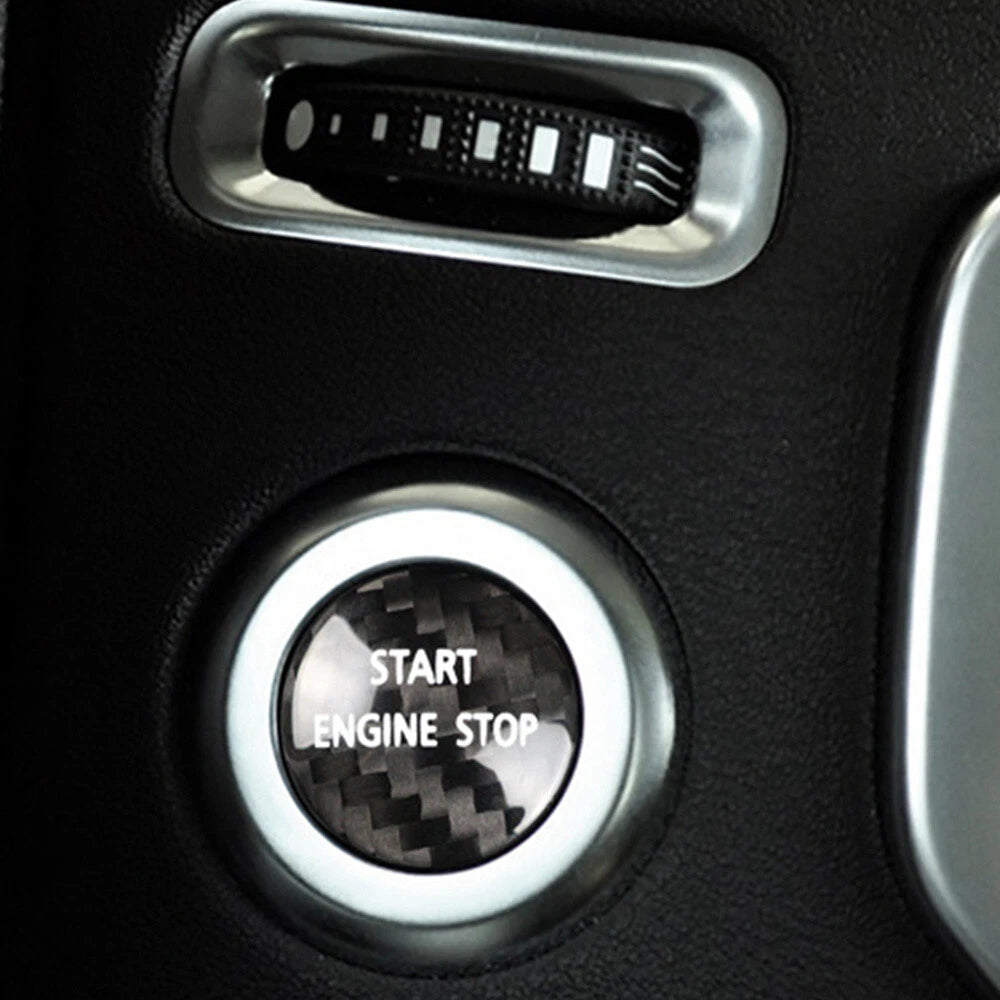 Carbon Fiber Engine Start Stop Button Cover for Land Rover Discovery (2010–2016)