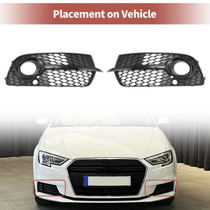 1 Pair Front Fog Light Grill for Audi Q5 S-Line (2009–2017) No. 8R0807681S/8R0807682N