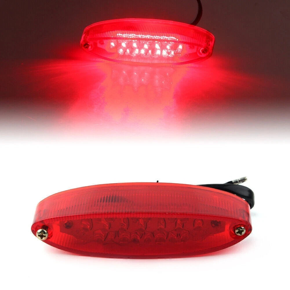 Red Motorcycle Quad ATV Tail Lights Universal (Running, Stop, Brake)