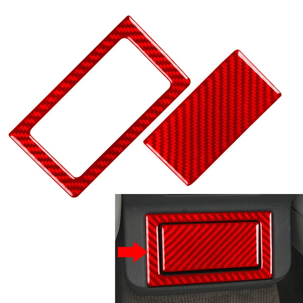 Carbon Fiber Red Rear Storage Box Panel Cover Trim for BMW 3 Series E36 (1994–1996)