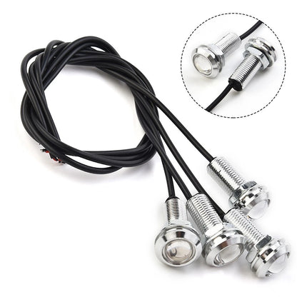 4X Blue LED Underwater Boat Lights for Spreader Transom (Waterproof)