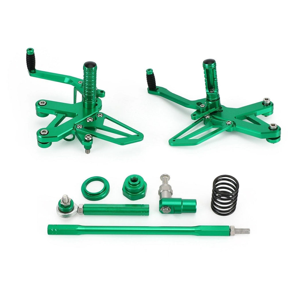 Green Rear Sets Footpegs Footrest for Kawasaki Ninja ZX-25R (2020–2021)