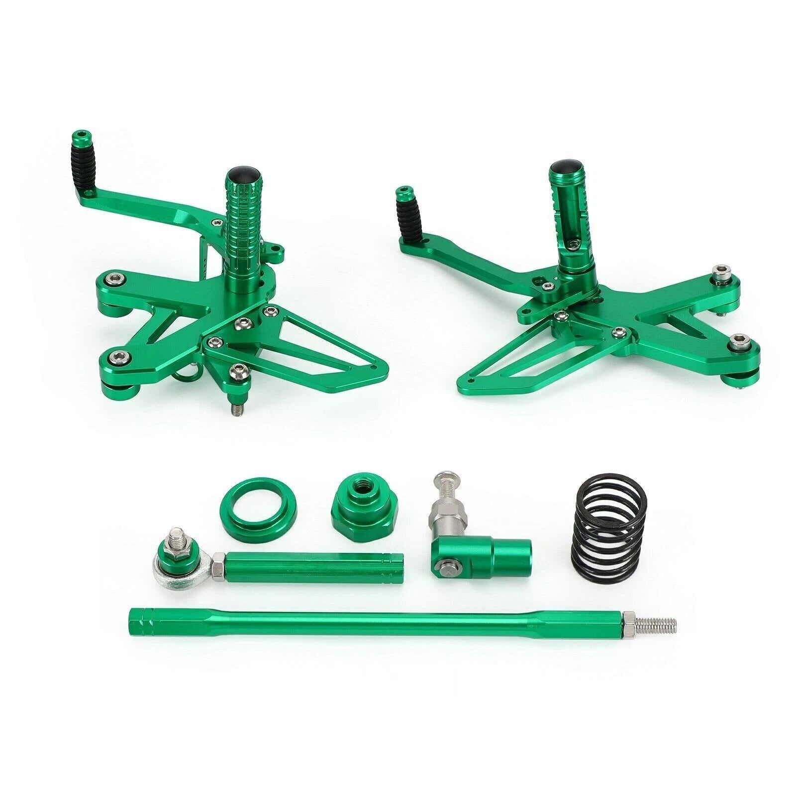 Green Rear Sets Footpegs Footrest for Kawasaki Ninja ZX-25R (2020–2021)