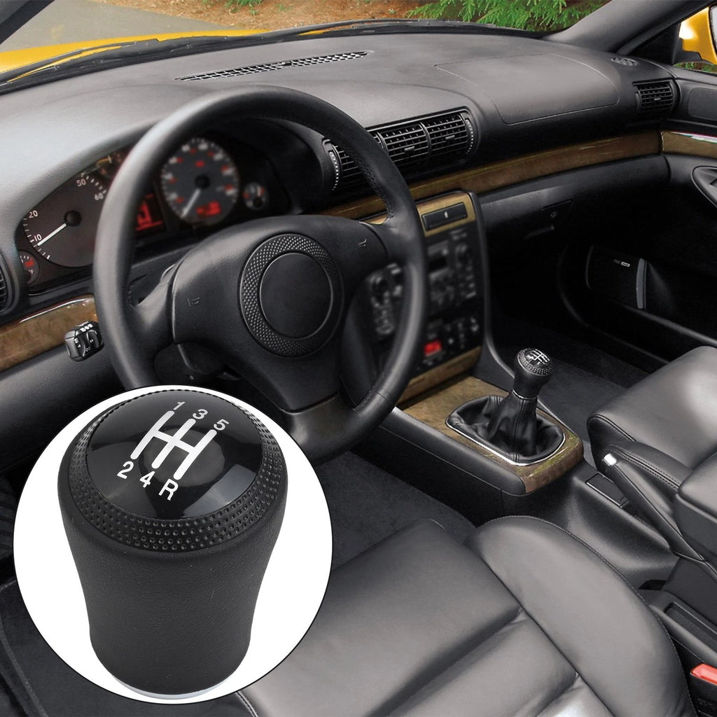 Black PU Leather Shift Knob for Audi A4 B5 C5 (1995–2001)