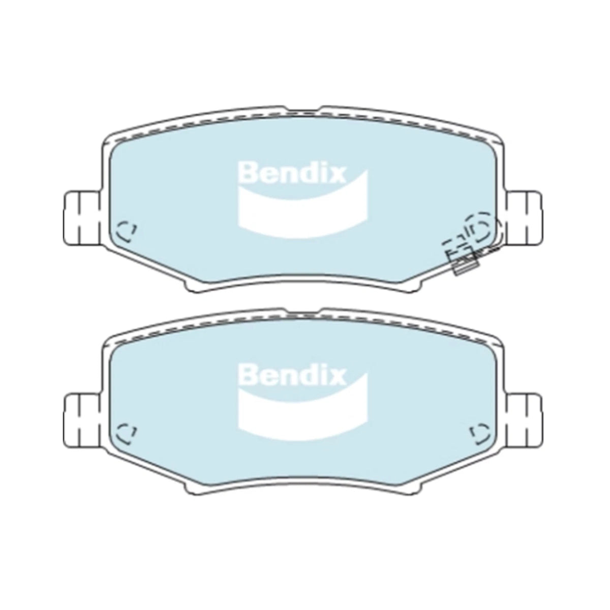 Set of 4 Bendix Rear Disc Brake Pads for Jeep Cherokee KK (2008–2014)