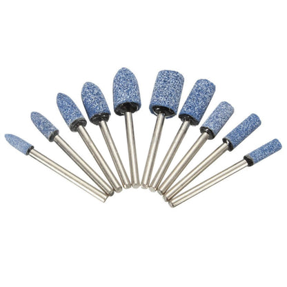 10 Pack 1/8" Abrasive Mounted Grinding Stones for Rotary Tool Dremel