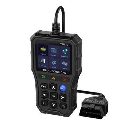Black Automotive Diagnostic Scanner Car Engine Fault Code Reader Quick Setup