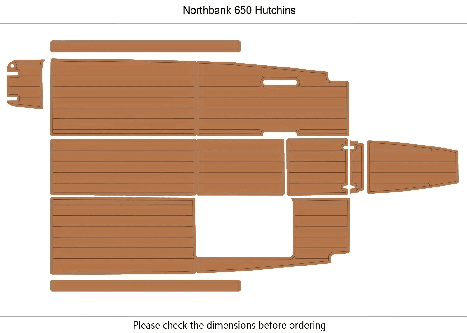 EVA Pad Teak Deck Flooring Mat for Northbank 650 Hutchins