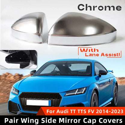 Chrome Side Wing Mirror Cap Covers for Audi TT TTS (2014–2023)