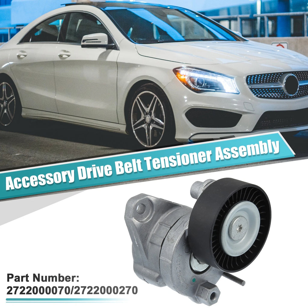 Accessory Drive Belt Tensioner Assembly with 3 Pulleys for Mercedes-Benz (2008–2016)