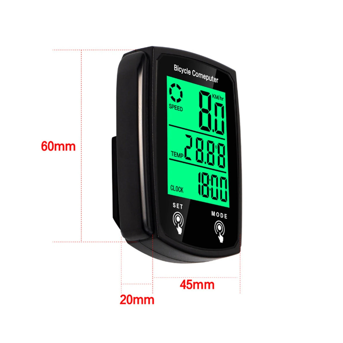 Waterproof Wired LCD Digital Speedometer Odometer for Bicycle